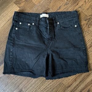 Madewell Black Denim Cutoff Shorts